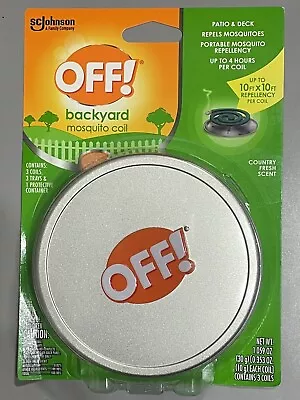 Off Backyard Mosquito Coil Repels Up To 4 Hours Country Fresh Scent NEW SEALED • $9.99