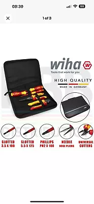 Wiha Screwdriver Cutter Pliers Set 6pcs Slotted Phillips VDE Electrician 26755 • £67