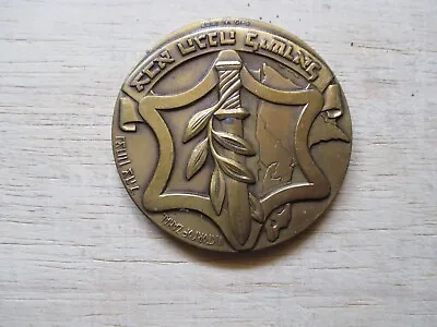 1967 Israel 2 1/4 Inch Bronze Moshe Dayan & Yitzhak Rabin • $19.95