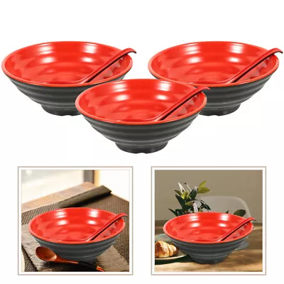  Ramen Bowl Set Chinese Soup Unbreakable Large Pho Bowls Household • £22.69