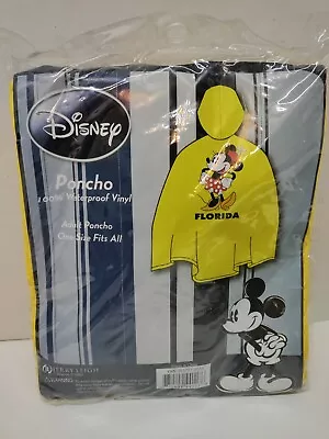 Disney Adult Minnie Mouse Florida Rain Poncho One Size • $9.99