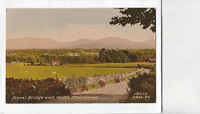 Vintage Postcard - Menai Bridge & Welsh Mountains  Anglesey  North Wales . • £1.25