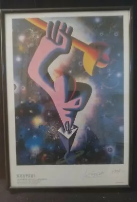 Kostabi Framed Print 17x12 Gravity Fuels The Rocket To Inner Space Signed 1994 • $29.99