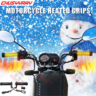 Motorcycle 7/8  22mm Electric Hand Heated Molded Grips 12V Warmers Hot Handlebar • $14.24