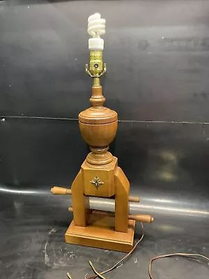 Unique Vintage Tell City Hard Rock Maple Andover Carpenter Clamp Table Lamp • $199.99