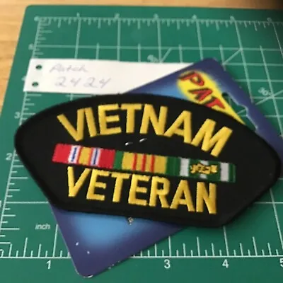 Vietnam Veteran Patch W/ Service Ribbons • $10.99