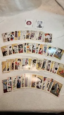 Vintage Playing Cards Japanese Geishas/Red Oriental Full Deck With Jokers   B • $15