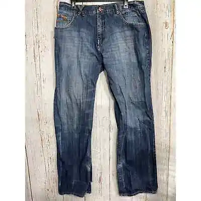 Vintage Y2K LRG Men Jeans Size 36 Blue Denim 100% Cotton DISTRESS HEM • $6.75