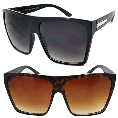 Flat Top Large Square Frame Vintage Big Oversized Sunglasses Mens Womens • $9.99