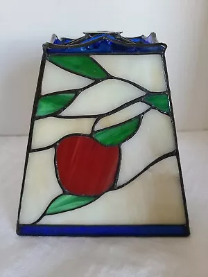 Artisan Stained SLAG STYLE Studio Ware SMALL Lamp Shade;6 T X 5.5  X 3.25   • $27.55