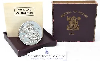 1951 Festival Of Britain Crown PURPLE BOX Uncirculated Coin UNC 5 Shilling • £10.95