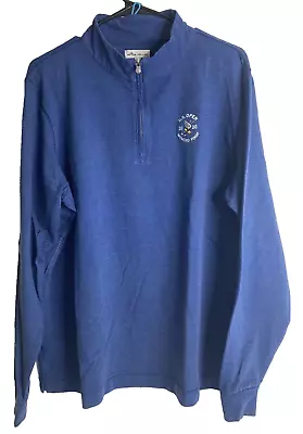 Peter Millar Sweater XL US Open 2020 Winged Foot Blue 1/4 Zip Pullover • $55