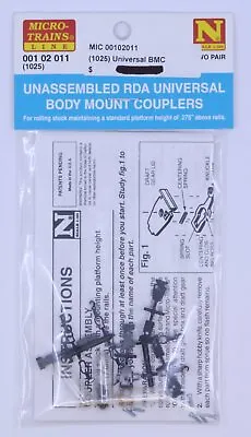 MicroTrains 00102011 (1025) N Unassembled RDA Universal Body Mount Couplers • $8.13