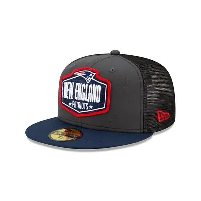 New England Patriots New Era NFL 2021  Draft  59FIFTY Fitted Hat-Gray/Blue • $19.99