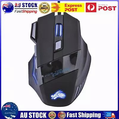 5500DPI LED Optical USB Wired Gaming Mouse 7 Buttons Gamer Computer Mice • $12.99