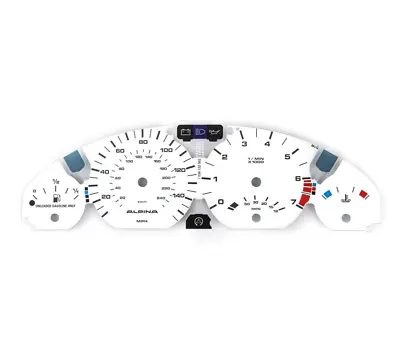 BMW E46 Alpina 140 Mph 240 Kmh White Cluster Gauge Face Replacement Dials • $89