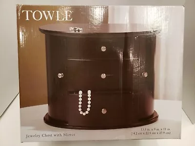 $75 • Buy TOWLE Jewelry Chest With Mirror 13.5 X  9 X11  PREMIUM HIGH QUALITY SHIPSFREE!!
