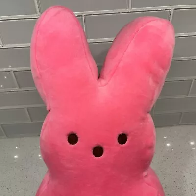 Just Born Marshmallow Peeps Stuffed Plush Pink Bunny Rabbit 11  Toy - CUTE! • $9.69