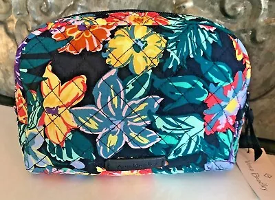 VERA BRADLEY~Iconic Medium Zip Cosmetic Bag~HAPPY BLOOMS~BNWT! • $29.90