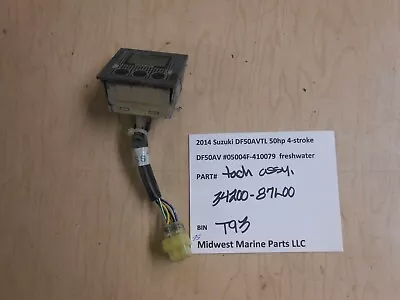 34200-87L00 Suzuki 2014 DF50AV 50hp Outboard Tiller Tachometer Assembly T93 • $75