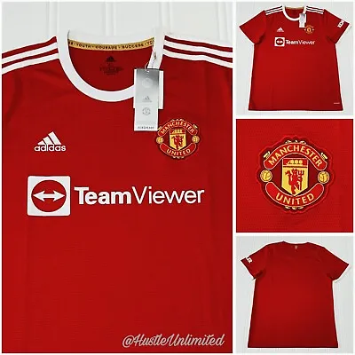 NEW Adidas Manchester United 21/22 AeroReady Home Soccer Jersey Men’s Size Large • $44.99