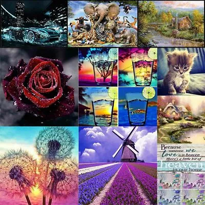 $25.99 • Buy 5D DIY Diamond Painting Drill Embroidery Kits Art Cross Stitch Decor Gifts Mural