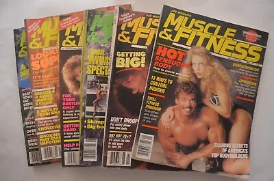 Lot Of (6) Joe Weider’s Muscle & FItness Magazines (1987-88) • $48.95