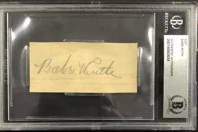 Babe Ruth Signed Autograph Cut Beckett Authenticated BOLD Cut • $8500