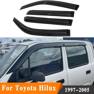 $45.59 • Buy Weathershields Weather Shields Window Visors For Toyota Hilux Dual Cab 1997-2005