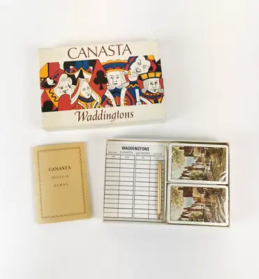 Vintage 1970s Waddingtons Canasta Card Game - In Box Sealed Cards Inside • £19.99