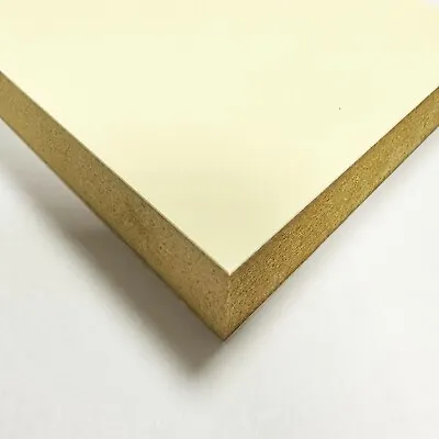 MDF Panel Board High Gloss Acrylic Faced Anti Scratch Cream Cut To Size 18mm • £45.67