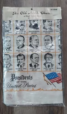 Vintage Kay Dee Linen Kitchen Tea Towel Presidents Of The US NEW SEALED • $11.99