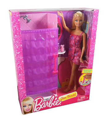 Barbie Glam Shower Playset - Includes Doll Shower & Bathroom Accessories • $19.95