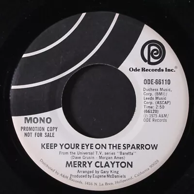 MERRY CLAYTON: Keep Your Eye On The Sparrow / Mono ODE 7  Single 45 RPM • $12