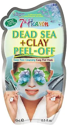 5 Packs Of 7th Heaven Dead Sea Clay Easy Peel-Off Face Mask Deep Pore Cleansing • £5.99