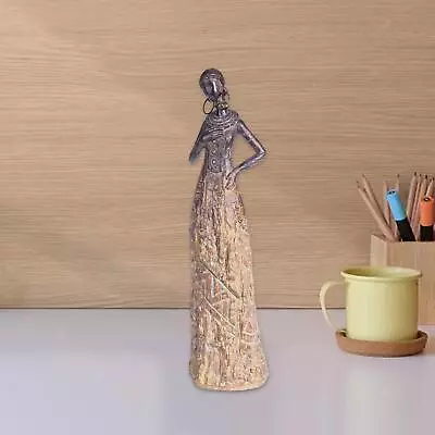 African Lady Figurine Resin Statue Sculpture For Bedroom • $35.86