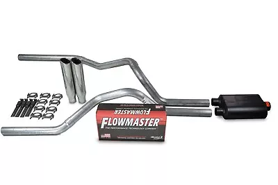 Chevy GMC 1500 99-06 2.5  Dual Exhaust Kits Flowmaster Super 40 Clamp On Tip • $308.99