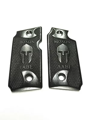 Ebony Molon Labe Spartan Grips For Sig Sauer P238 Checkered Engraved Textured • $40