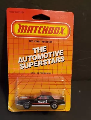 Vintage 1987 MATCHBOX DIE-CAST TOY # MB12 1982 BLACK FIREBIRD S/E NEW OLD STOCK • $6.99