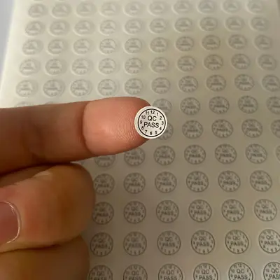 2000 Black Font QC PASSED Stickers Round Fragile Label Shredded Warranty Sticker • $9.49