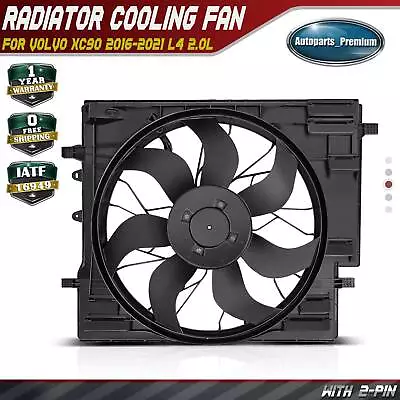 Single Radiator Fan W/ Shroud Assembly For Volvo XC90 16-21 W/ Brushless Motor • $299.99