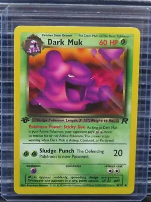 $0.99 • Buy 2000 Pokemon 1st Edition Rocket Dark Muk Rare #41 M867