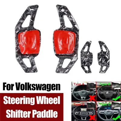 Forge Grain Steering Wheel Shifter Paddle For VW Atlas CC MK8 Polo Jetta Tiguan • $49.07