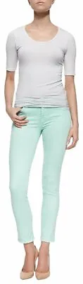 J Brand 485 Luxe Sateen Super Skinny Jeans In Mint Green Sz 23 24 25 • $45