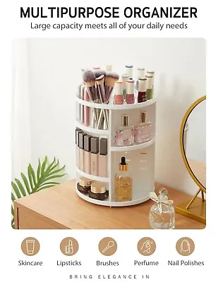 Syntus 360 Rotating Makeup Organizer DIY Adjustable Bathroom Makeup Carousel Sp • $9.71