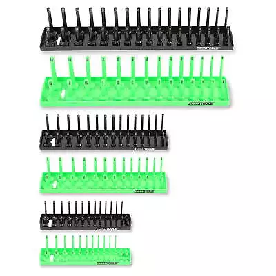 OEMTOOLS 22233 6 Piece SAE And Metric Socket Tray Set (Black And Green) • $33.99