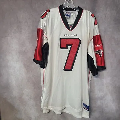 Vintage Reebok NFL Atlanta Falcons Michael Vick  7 White Jersey Mens 3XL Sewn • $34.99