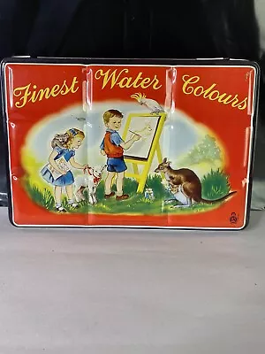 Vintage Englands Finest Water Colours Children’s Water Color Paint Set MINT Con • $125