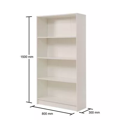 Bookcase Shelving Unit Wooden Bookshelf Walnut White Display Adjustable Shelves • £69.99