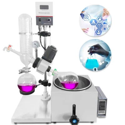 $687.67 • Buy 1L Water Bath +1L Lab Eqpt Rotary Evaporator Laboratory Vacuum Evaporation New
